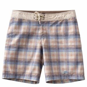 Tommy Bahama Plaid Swim Shorts - Blue and Tan